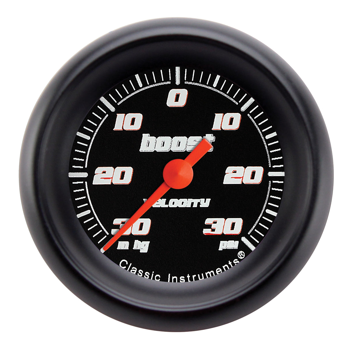 Classic Instruments Velocity Black 2-1/8" Boost/Vacuum Electric Gauge - VS141BBPF