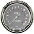 Classic Instruments Silver Gray 2-5/8" Fuel Pressure Gauge (15 PSI) - SG345SLF