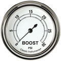 Classic Instruments Classic White 2-5/8" Boost Gauge (30 PSI) - CW342SLF