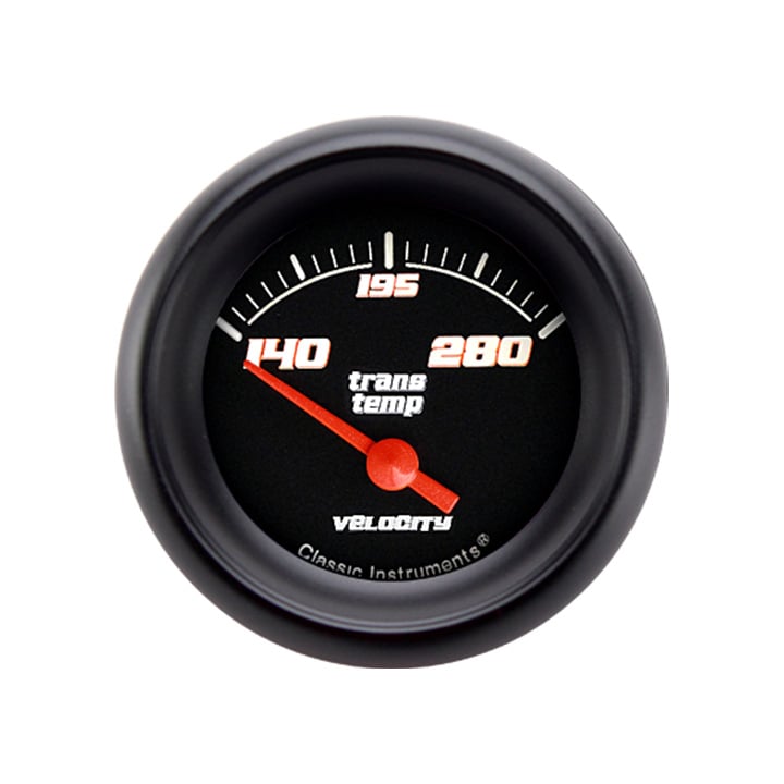 Classic Instruments Velocity Black 2-1/8" Transmission Temperature Gauge - VS27BBPF