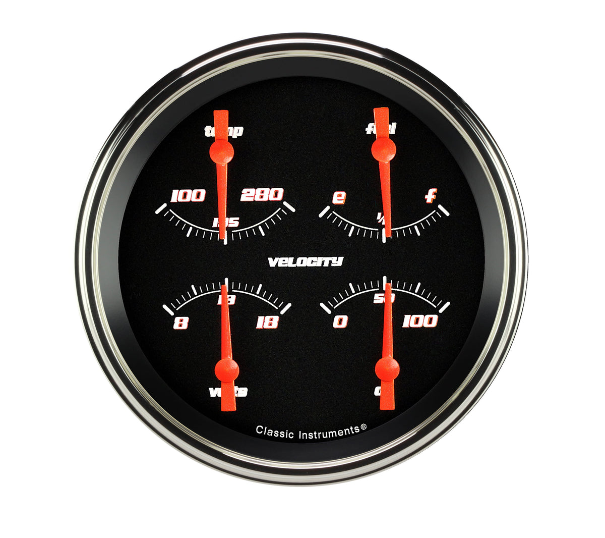 Classic Instruments Velocity Black 5" Quad (0-30 Ohm) - VS31BSLF