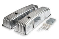 Mr. Gasket Cast Aluminum Finned Valve Covers - Polished - 6855G