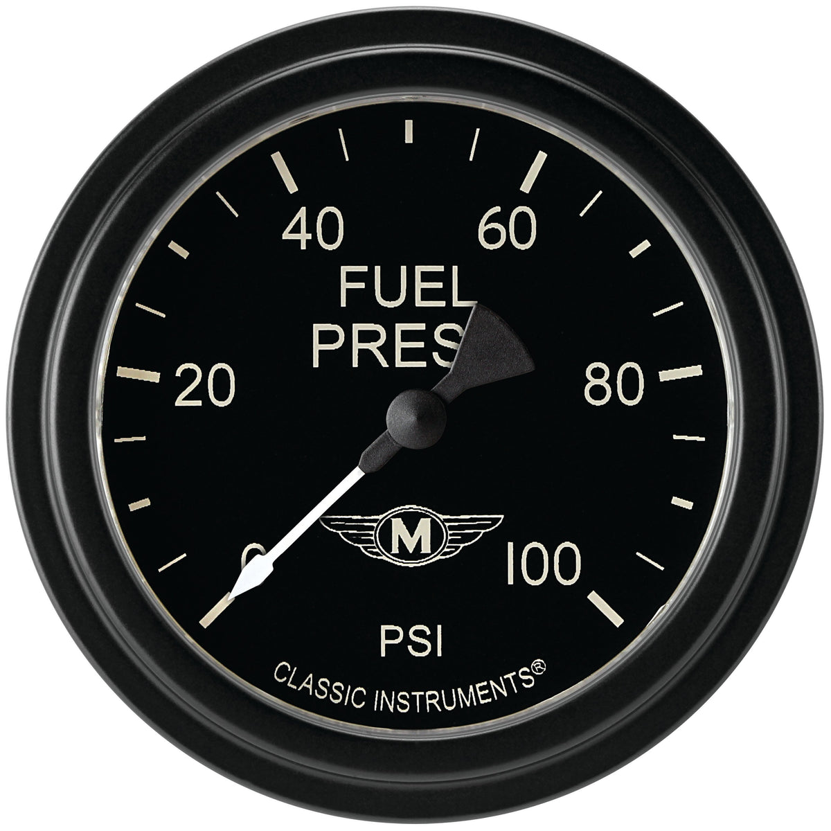 Classic Instruments Moal Bomber 2-5/8" Fuel Pressure Gauge (100 PSI) - MA346BLF