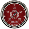 Classic Instruments V8 Red Steelie 2-5/8" Transmission Temperature Gauge - V8RS327SLC