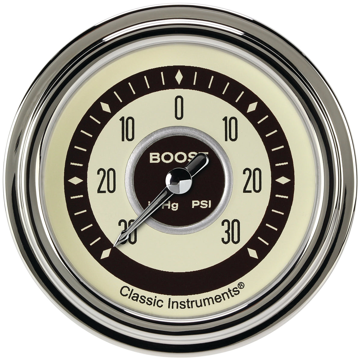 Classic Instruments Nostalgia VT 2-5/8" Boost/Vac Gauge - NT341SLC