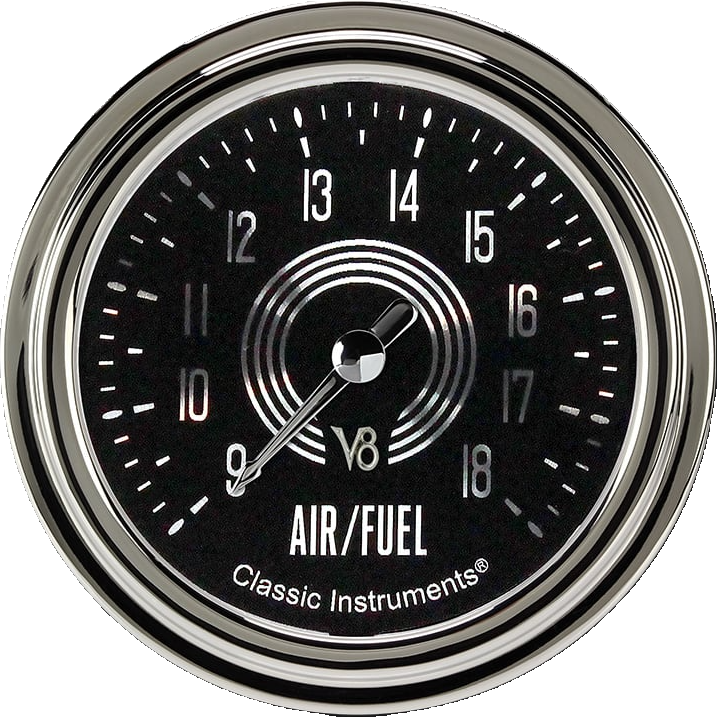 Classic Instruments V8 Speedster 2-5/8" Air Fuel Ratio Gauge - V8SR394SLC