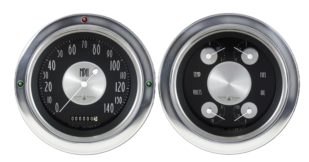 Classic Instruments 1954-55 American Traditional Chevy Truck 5" Speed/Quad-LS - CT54AT52-LS