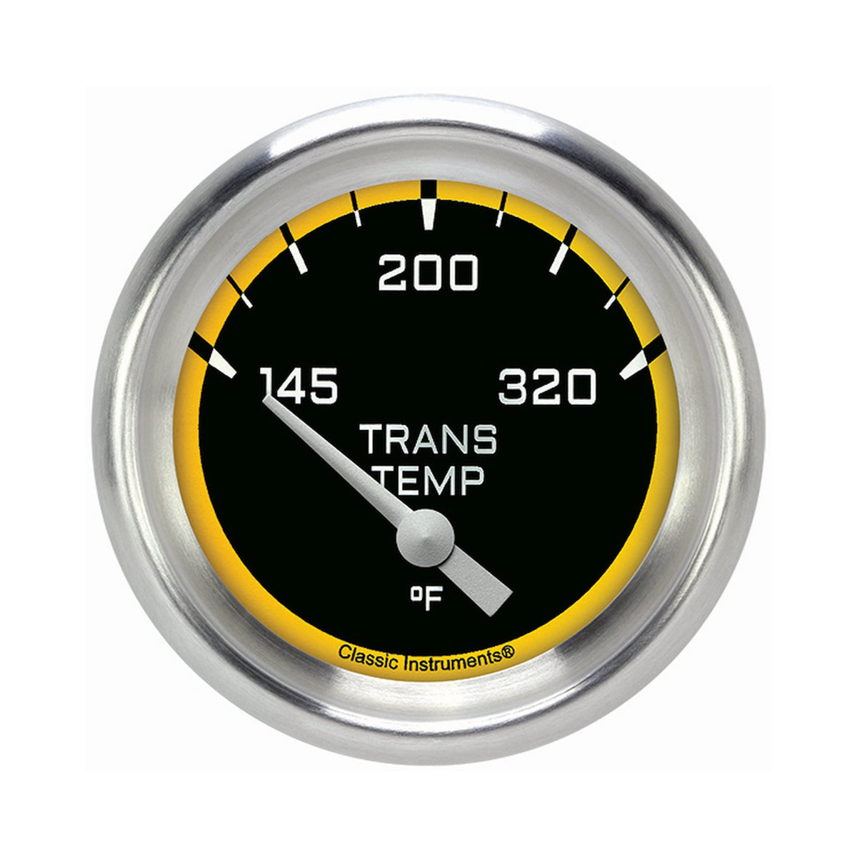 Classic Instruments Autocross Yellow 2-5/8" Transmission Temperature Gauge - AX227YAPF