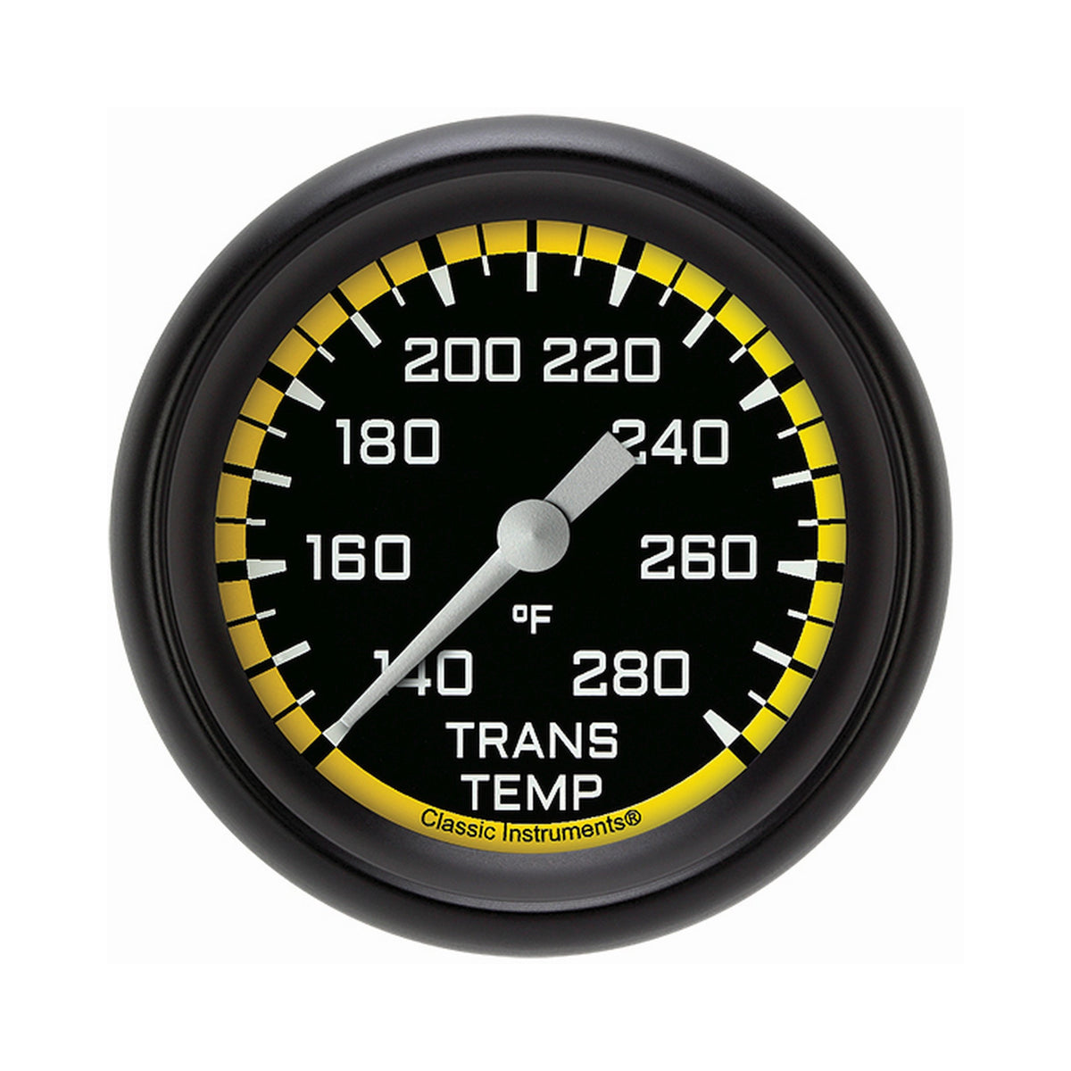 Classic Instruments Autocross Yellow 2-5/8" Transmission Temperature Gauge - AX327YBPF