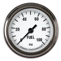 Classic Instruments White Hot 2-1/8" Fuel Pressure Gauge (100 PSI) - WH146SLF