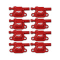 MSD Ignition Coil - Blaster Series - Gen V GDI Engine - Red - 8-Pack - Square - 82668