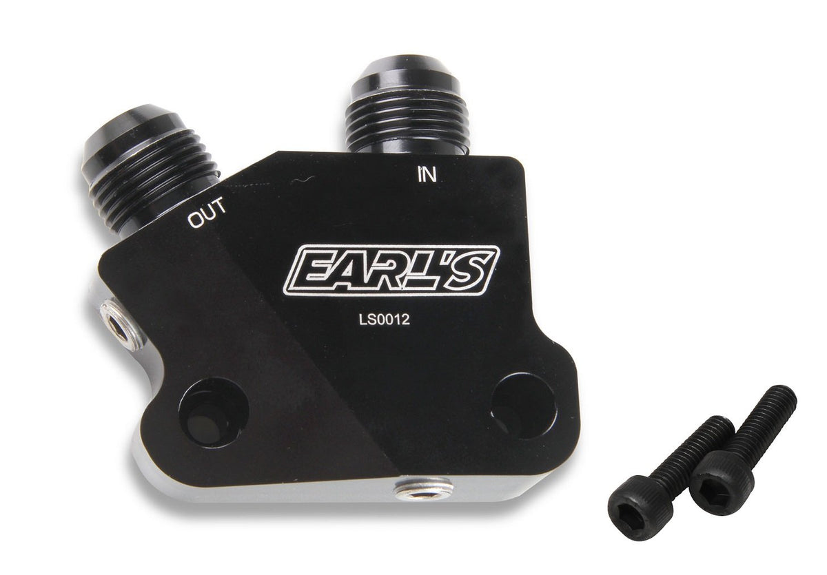 Earl’s LS Side Mount Oil Cooler Adapter - LS0012ERL