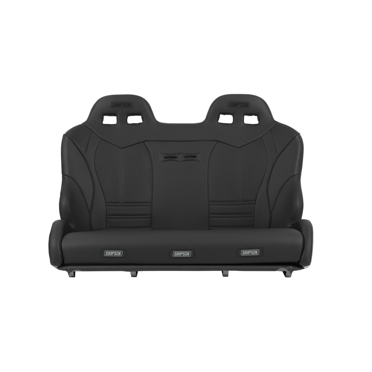 Simpson XP Pro Sport Rear Bench, Black/Black with D3 Harness - SP107-510-304H