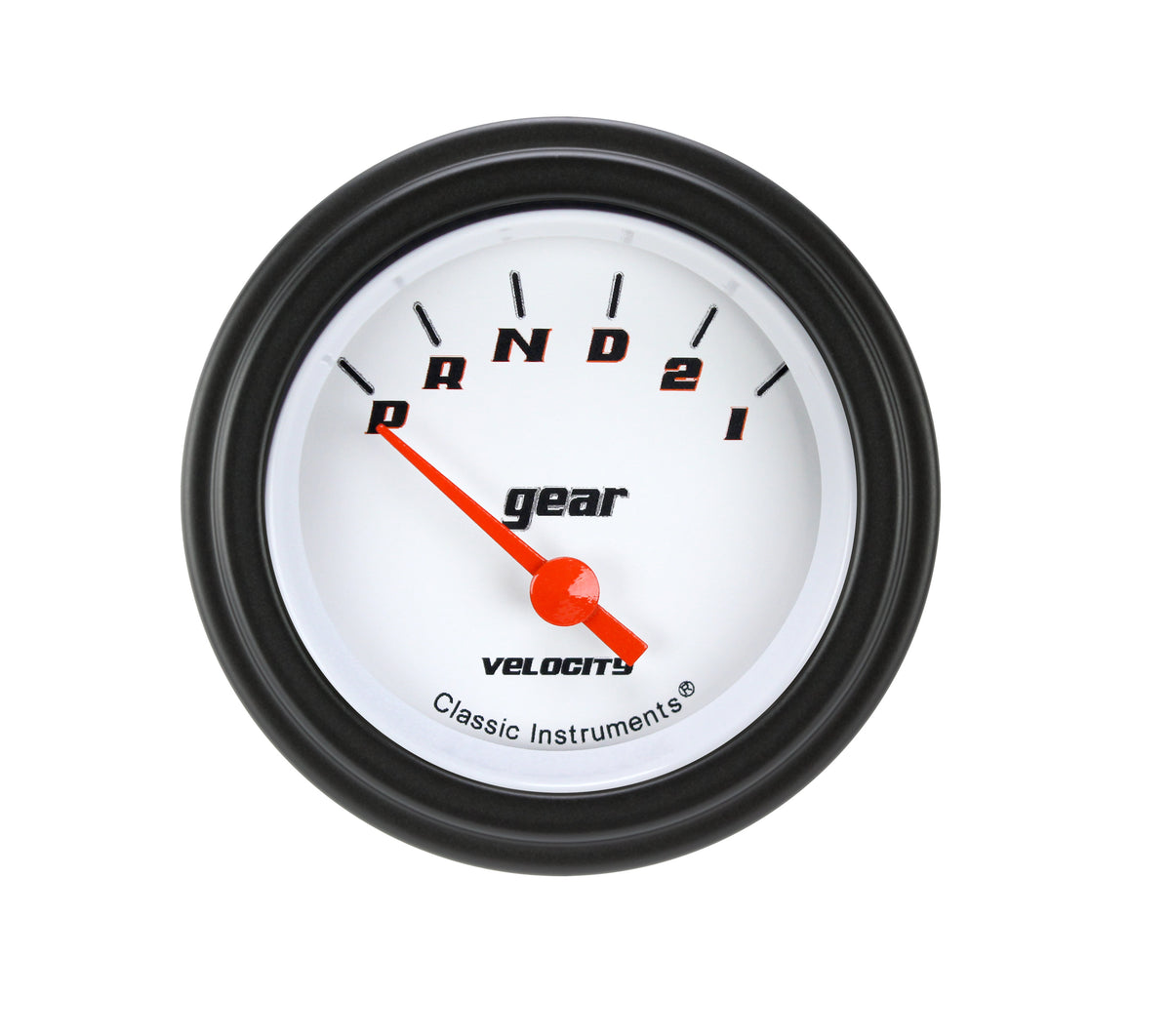 Classic Instruments Velocity White 2-1/8" Gear Indicator - VS07WBLF