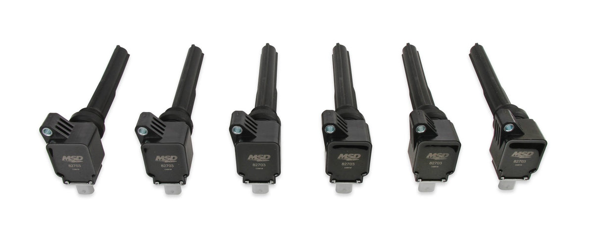 MSD Ignition Coil - Ford EcoBoost - 3.5L V6 - Black - 6-Pack - 827063
