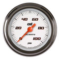Classic Instruments Velocity White 2-1/8" Oil Pressure Gauge (100 PSI) - VS181WSLF