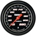 Classic Instruments Velocity Black 2-5/8" Stock Eliminator Tempature Gauge - VS329BBLF