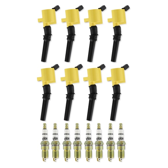 ACCEL Ignition Upgrade Kit- 1998-2008 Ford 4.6L/5.4L/6.8L 2-valve, yellow 8-pack 811432