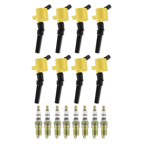 ACCEL Ignition Upgrade Kit- 1998-2008 Ford 4.6L/5.4L/6.8L 2-valve, yellow 8-pack 811432