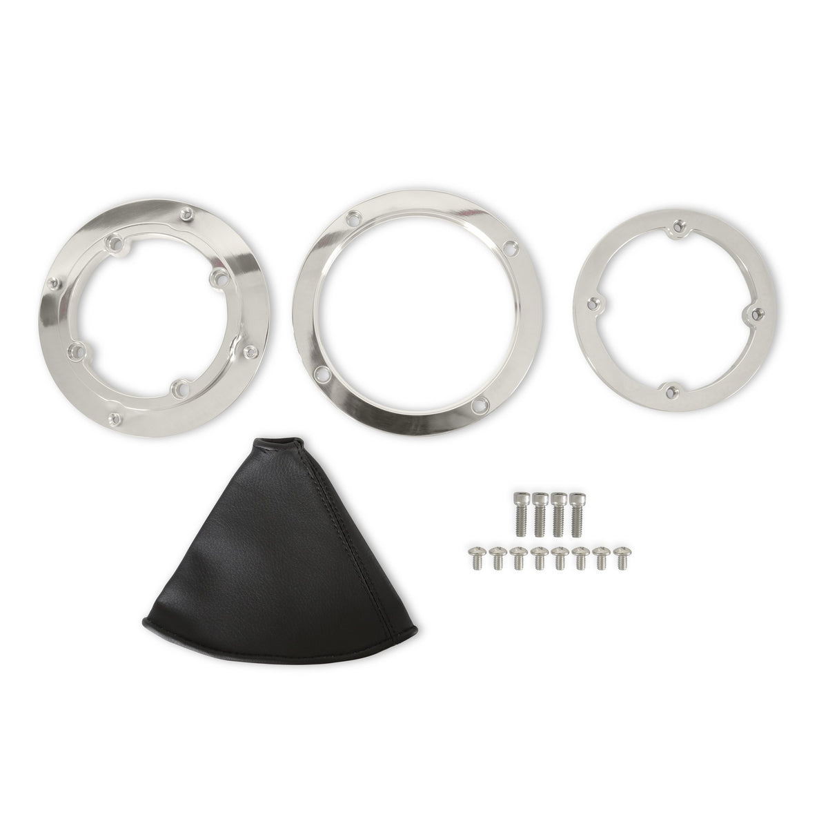 Hurst Billet Shifter Boot and Bezel - Round - Polished Finish - 116000HST