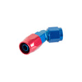 Earl’s 45 Degree Swivel-Seal® Hose End -6 AN - Red/Blue - Clamshell Package - 804506ERLP