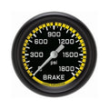 Classic Instruments Autocross Yellow 2-5/8" Brake Pressure Gauge - AX367YBPF