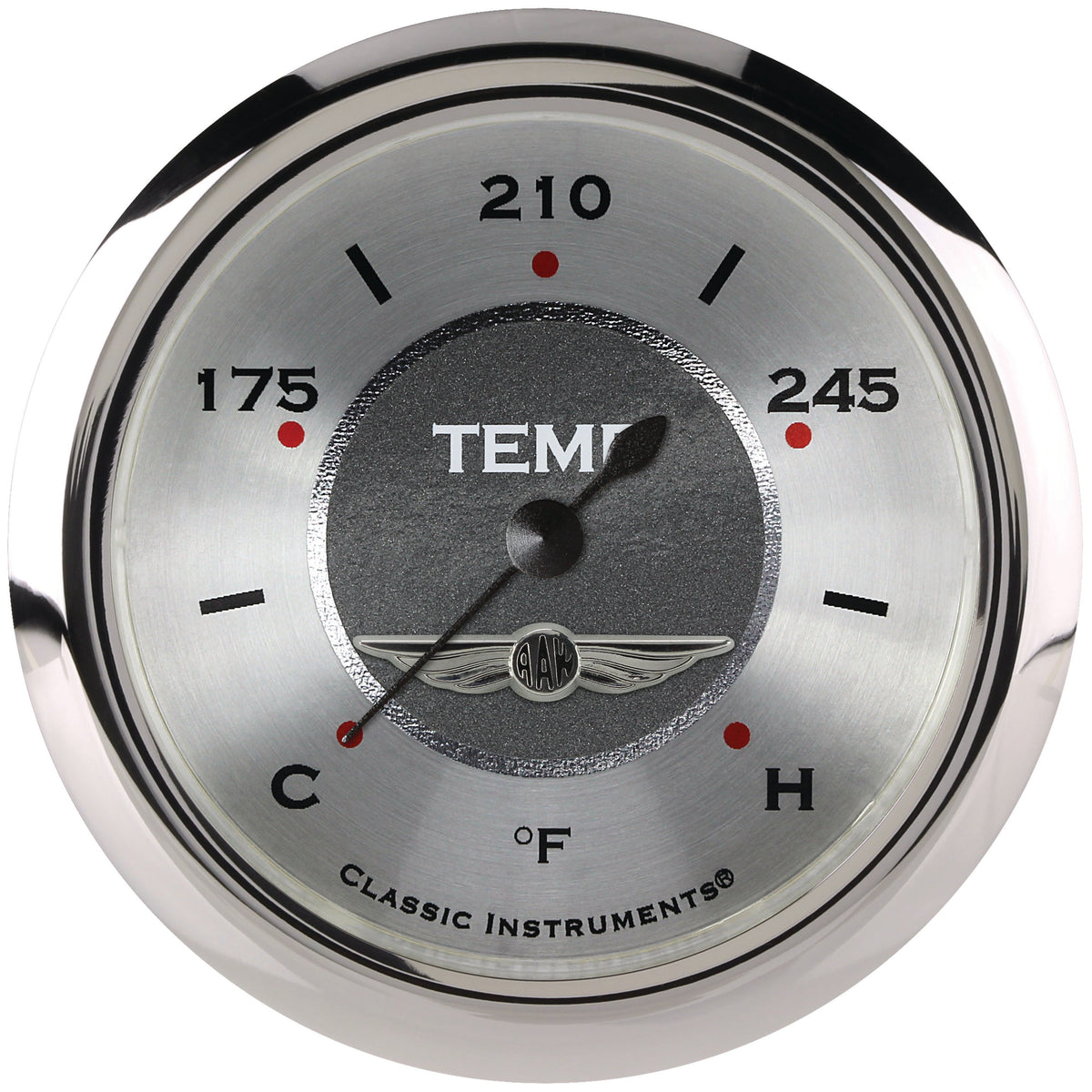 Classic Instruments All American 2-5/8" Full Sweep Water Temperature Gauge - AW326SRC-08