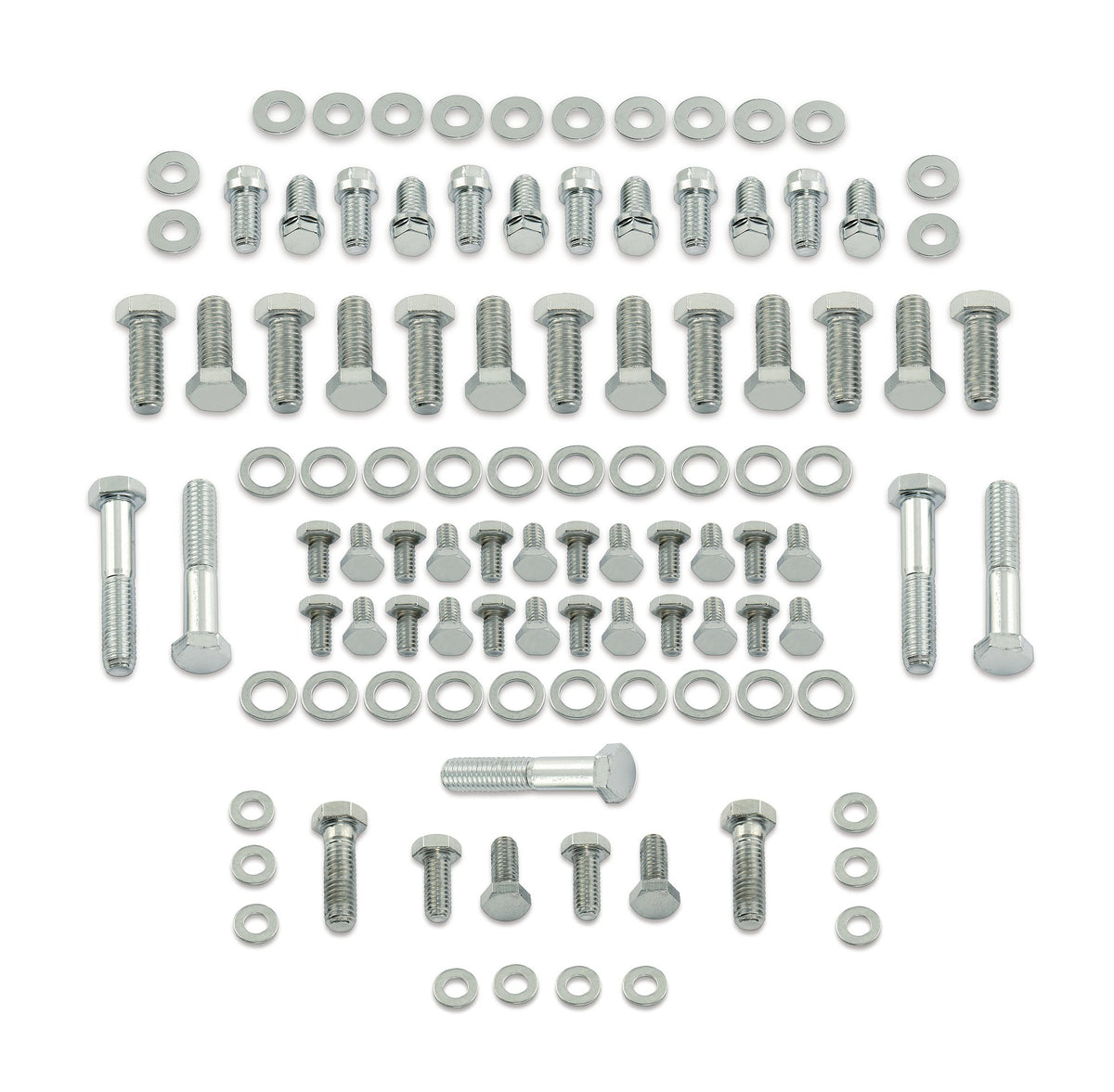 Mr. Gasket Deluxe Engine Bolt Kit - Chrome - 5001