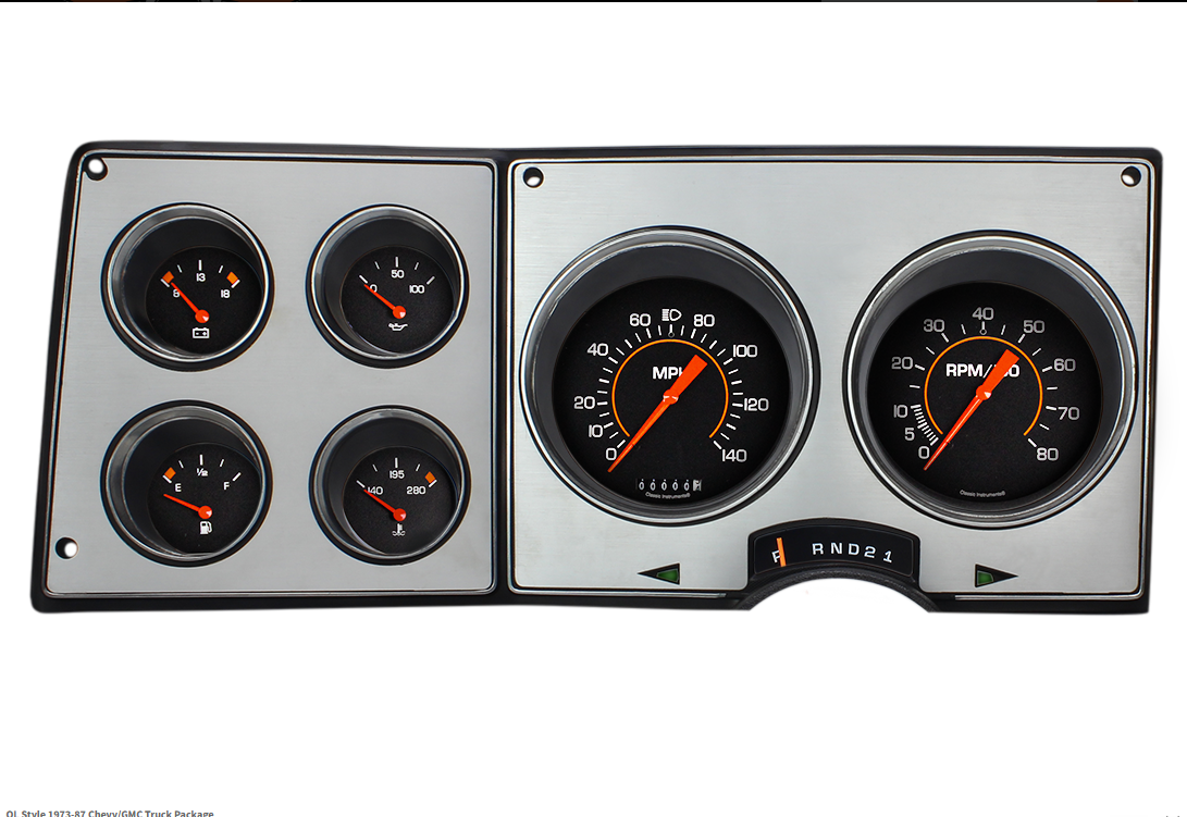 Classic Instruments 1973-87 Chevy/GMC Direct-Fit cluster - CT73OL