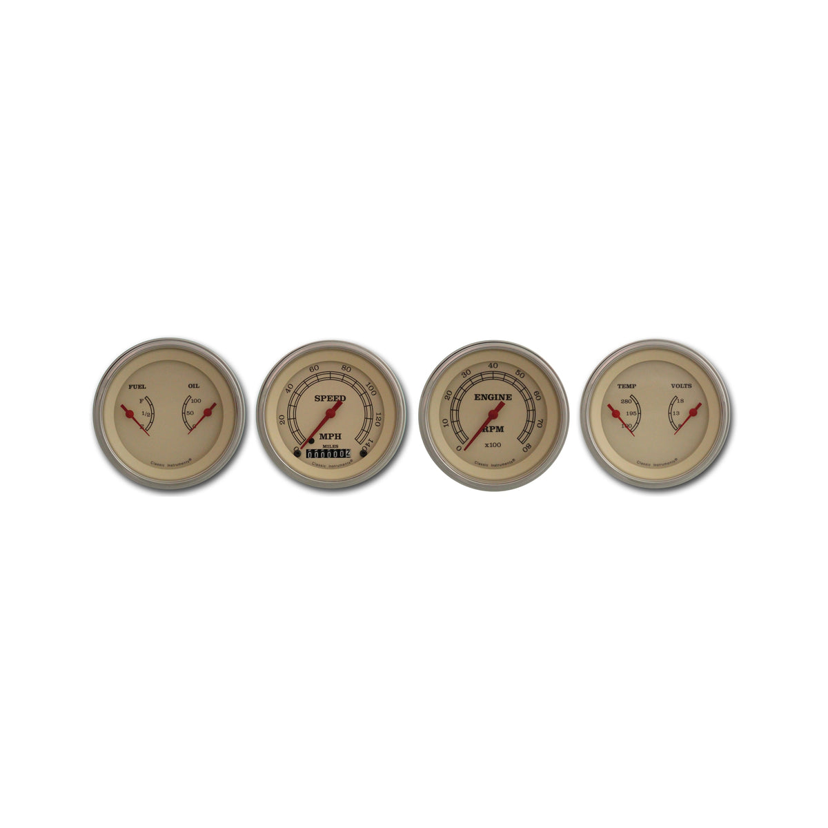 Classic Instruments Vintage 3" Speedo/Tach/2 Duals-GM - VT05SLC