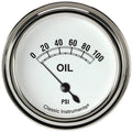 Classic Instruments Classic White 2-5/8" Oil Pressure Gauge - CW281SLF