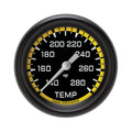 Classic Instruments AutoCross Yellow 2-5/8" Full Sweep Water Temp Gauge - AX326YBPF-02