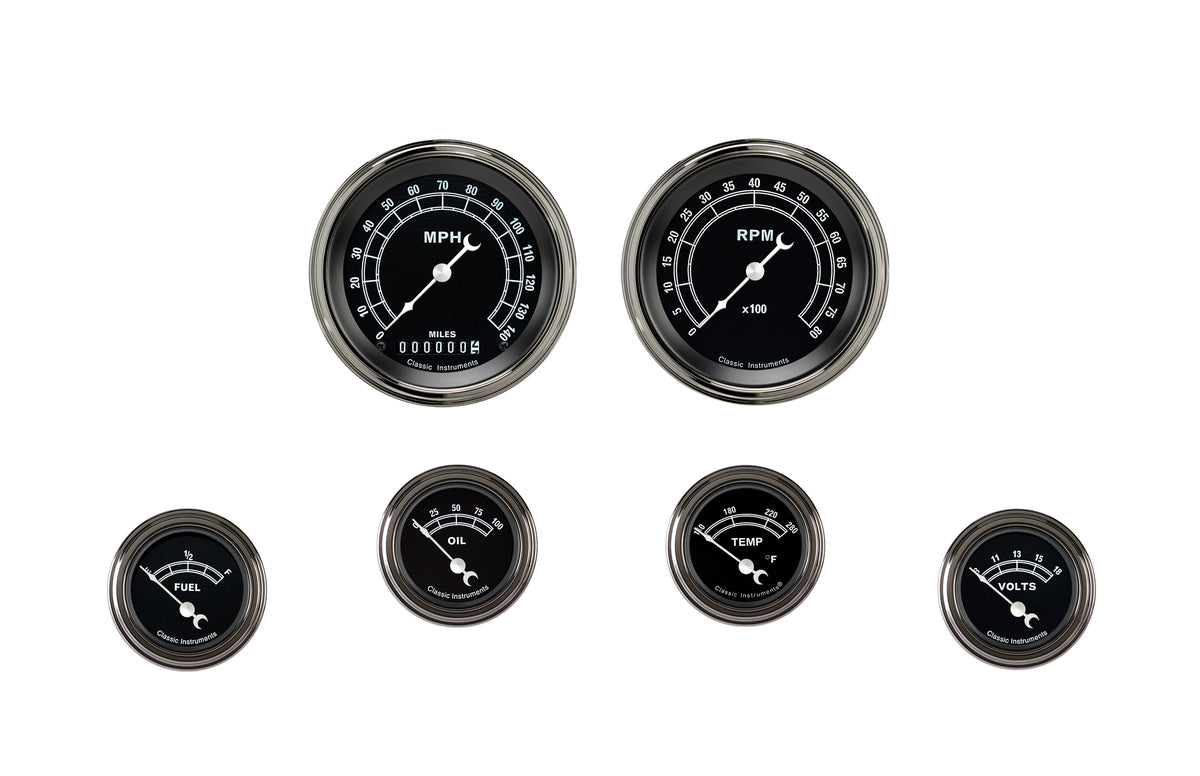Classic Instruments Traditional Six Gauge Set - TR01SLC