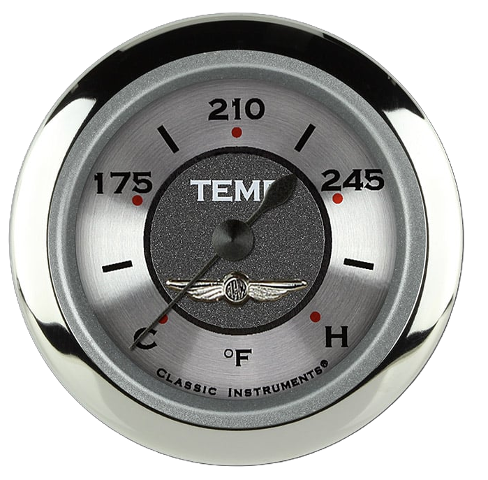 Classic Instruments All American 2-1/8" Full Sweep Water Temperature Gauge - AW126SRC-04