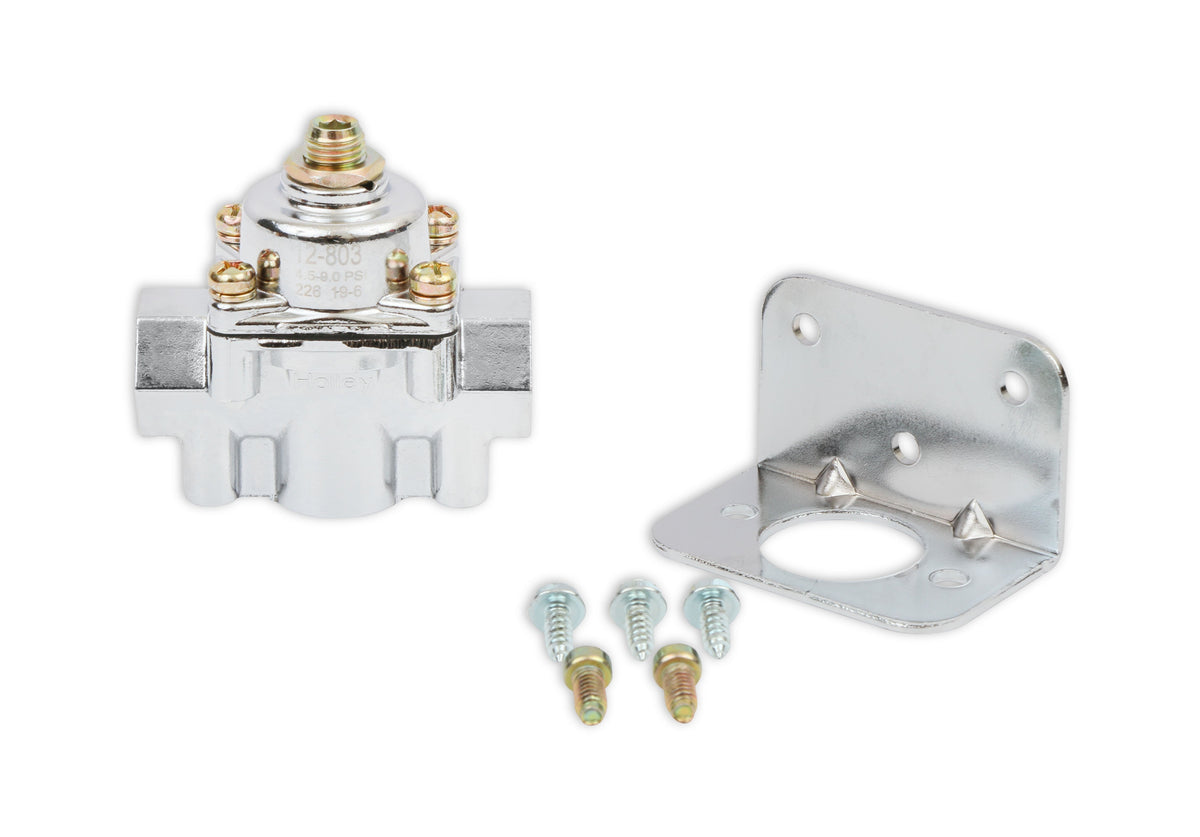 Holley Chrome Carbureted Fuel Pressure Regulator - 12-803