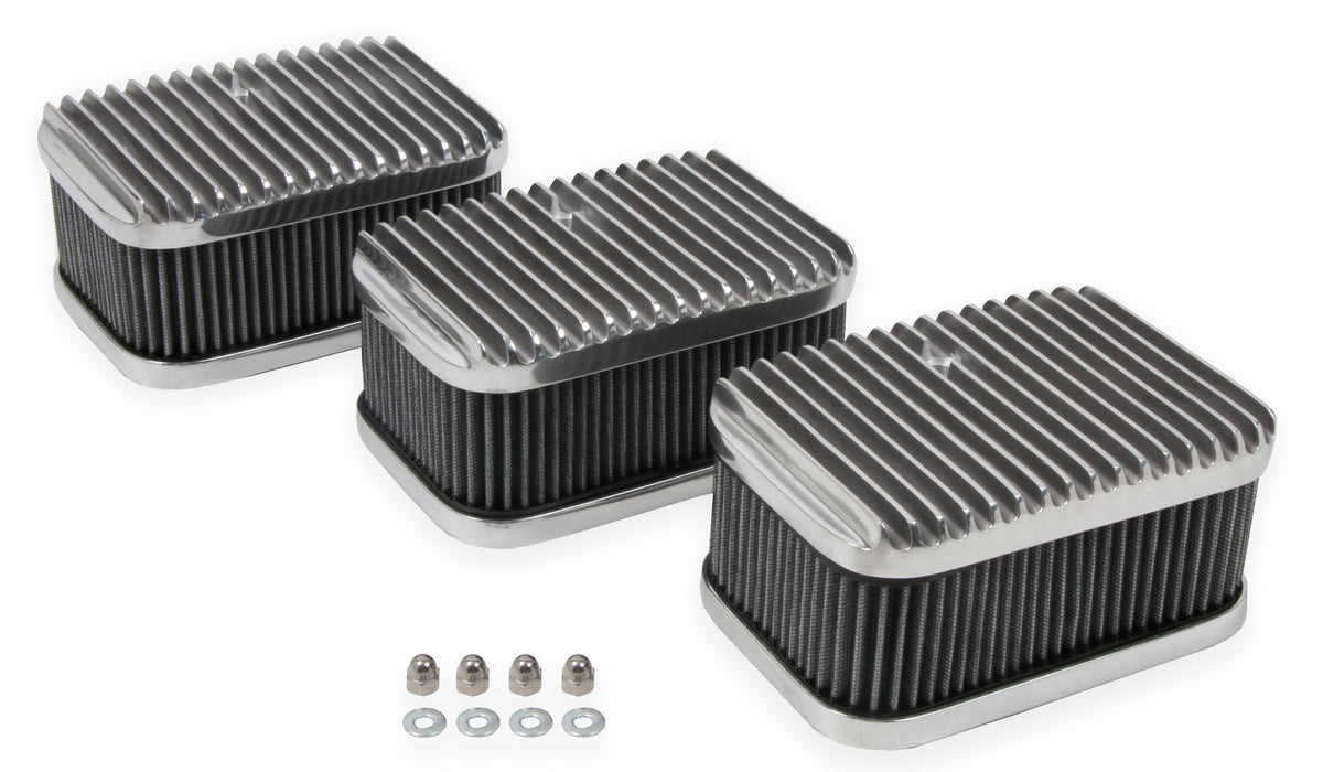 Holley 3X2 AIR CLEANERS & FILTERS, SET OF 3 - 120-105