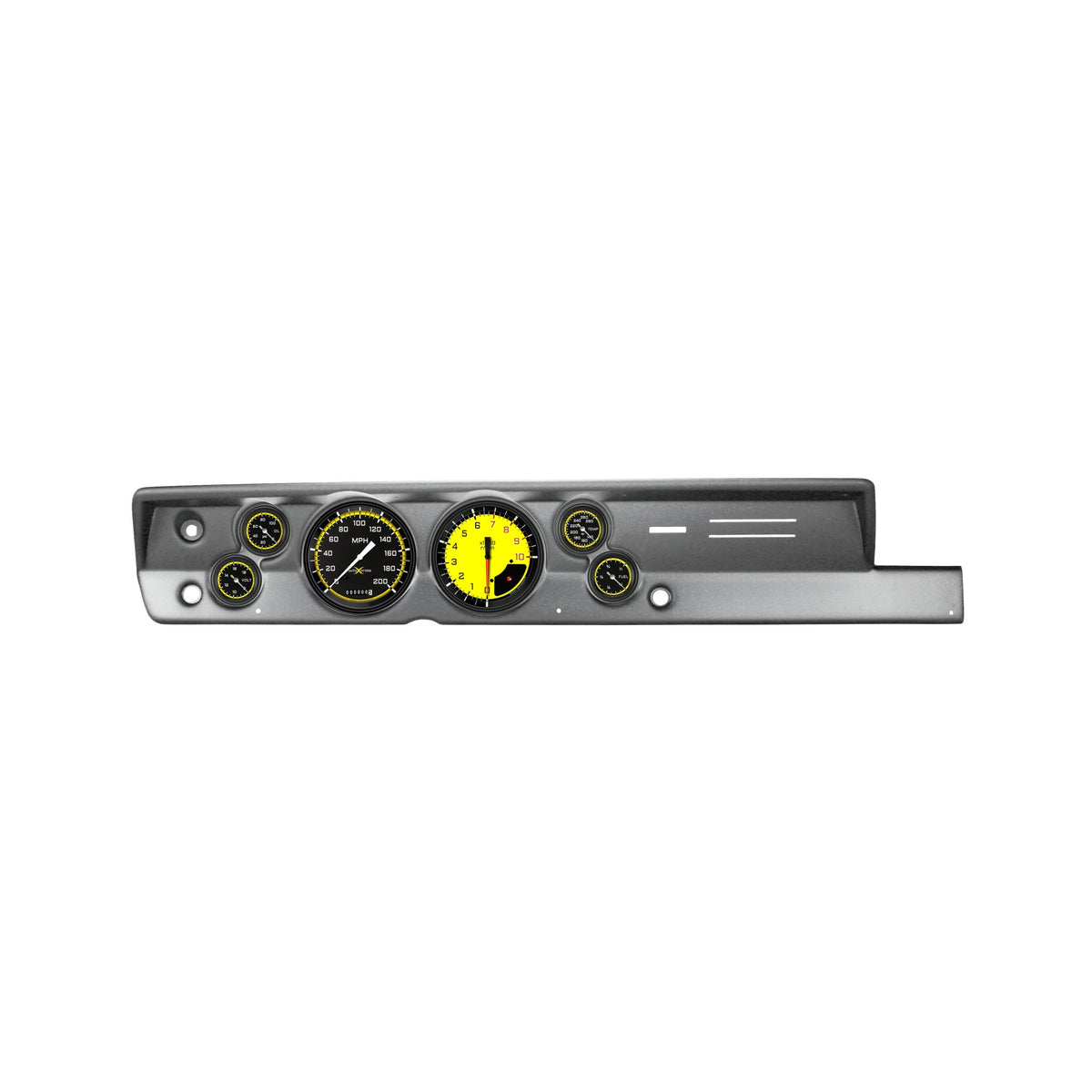 Classic Instruments 1967-69 AutoCross Yellow Full Sweep 6 Gauge Set Mopar - CDPB67AXY151BA
