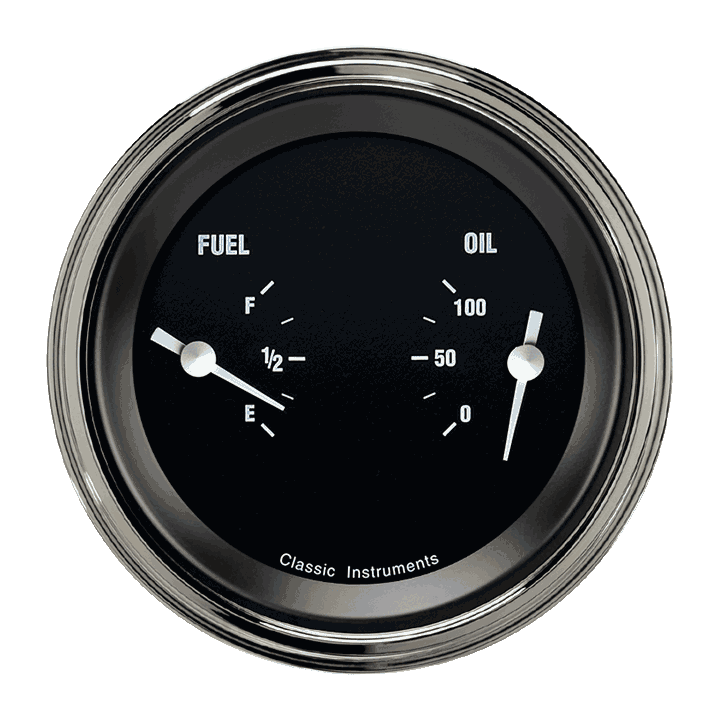 Classic Instruments Hot Rod 3" Dual - Fuel & Oil - HR72SLC