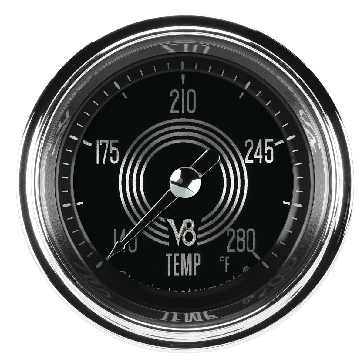 Classic Instruments V8 Speedster 2-1/8" Full Sweep Water Temperature Gauge - V8SR126SHC-04