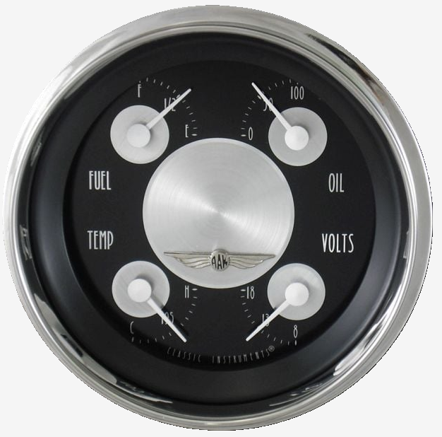 Classic Instruments American Tradition 3" Quad Gauge (240-33 Ohm) - AT76SLC