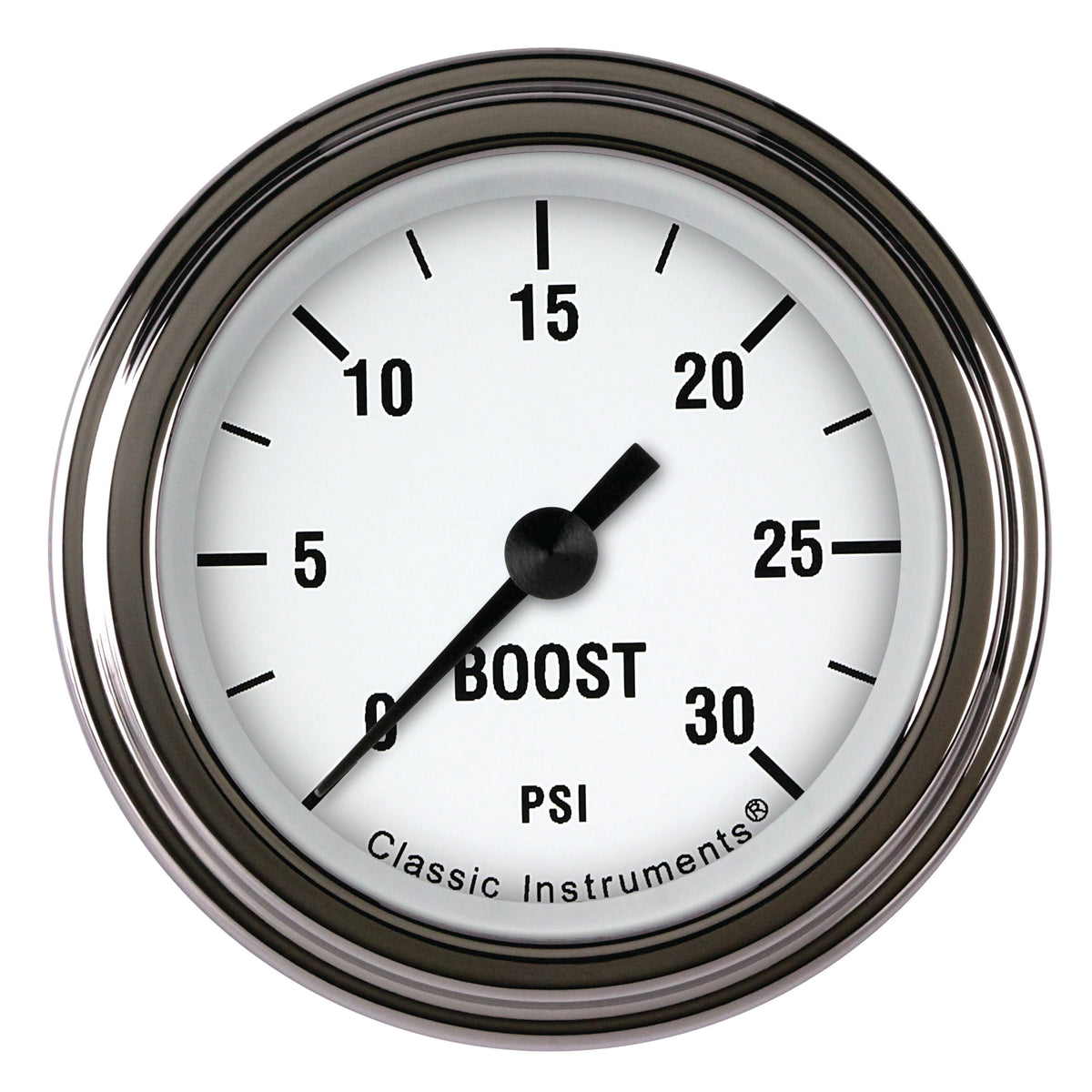 Classic Instruments White Hot 2-1/8" Boost Gauge (30 PSI) - WH142SLF