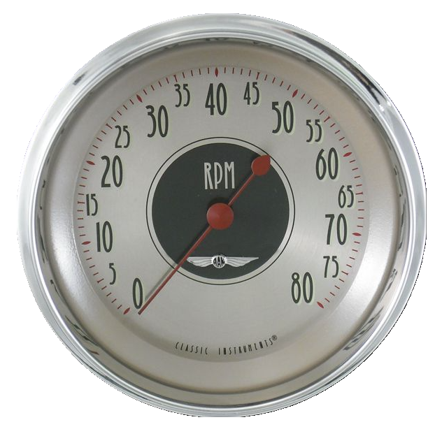 Classic Instruments All American Nickel 4-5/8" Tachometer Gauge - AN71SLC