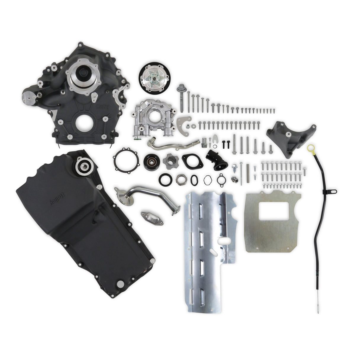 Holley Godzilla High-Mount Accessory Drive
- With Holley Swap Oil Pan and Pump - Base Kit - Black - 20-320BK