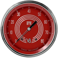 Classic Instruments V8 Red Steelie 4-5/8" Tachometer Gauge - V8RS71SLC
