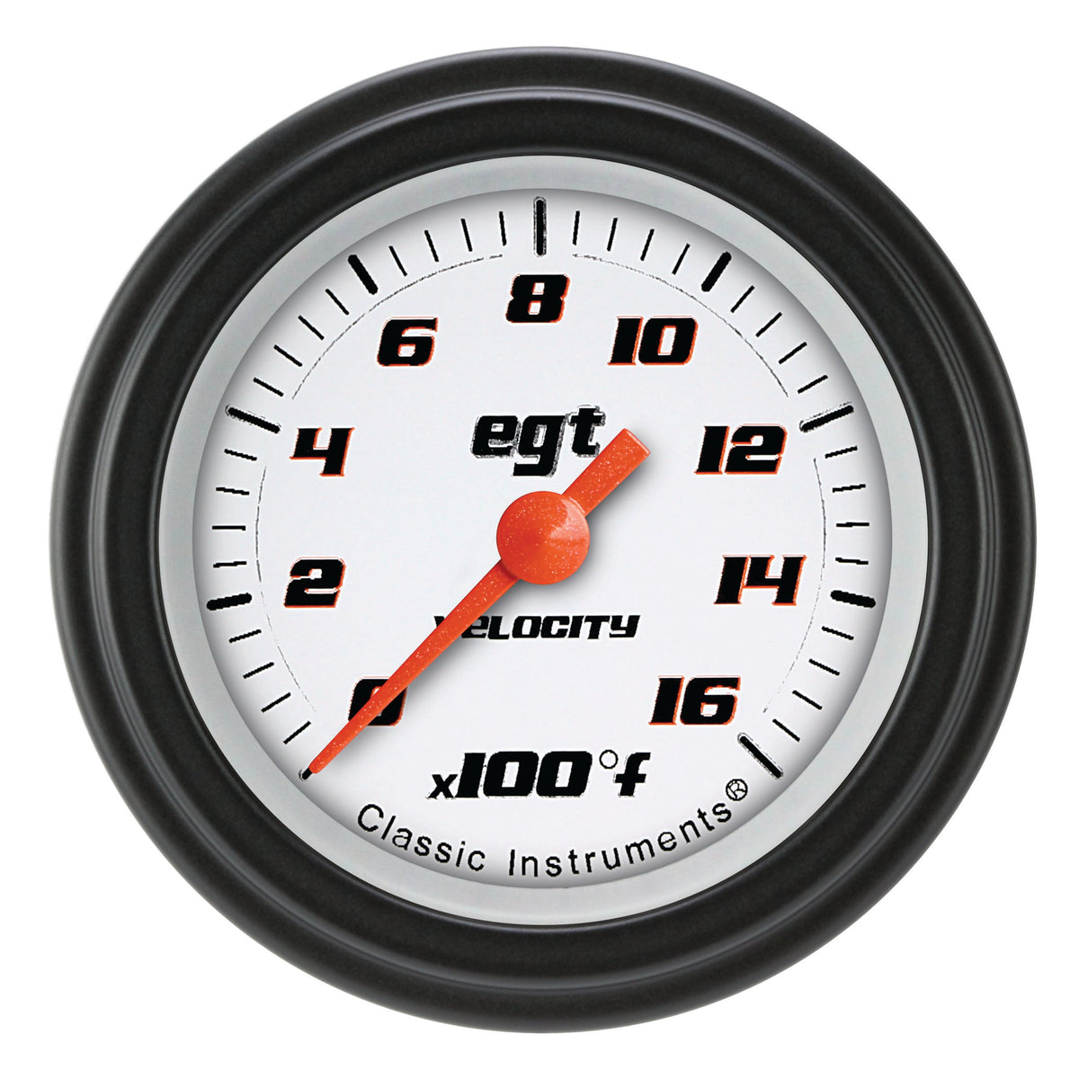 Classic Instruments Velocity White 2-1/8" Exhaust Gas Tempature Gauge - VS198WBLF