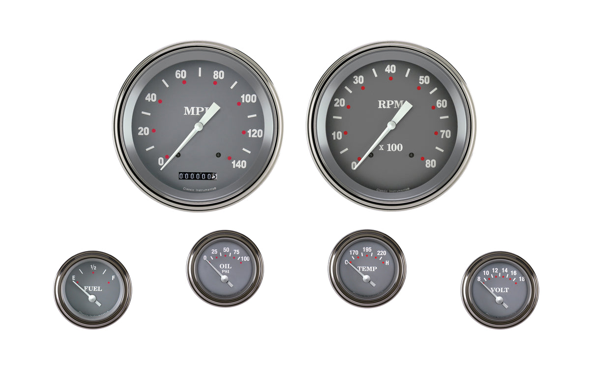 Classic Instruments SG Series 5" Speedo/Tach With 2-1/8" Fuel/Oil/Temp/Volt - SG51SLC