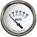 Classic Instruments White Hot 2-5/8" Volt Gauge - WH230SLF