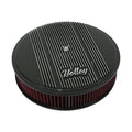Holley Finned Vintage Style Air Cleaner - 14" Diameter x 3" Tall - Round - 120-153