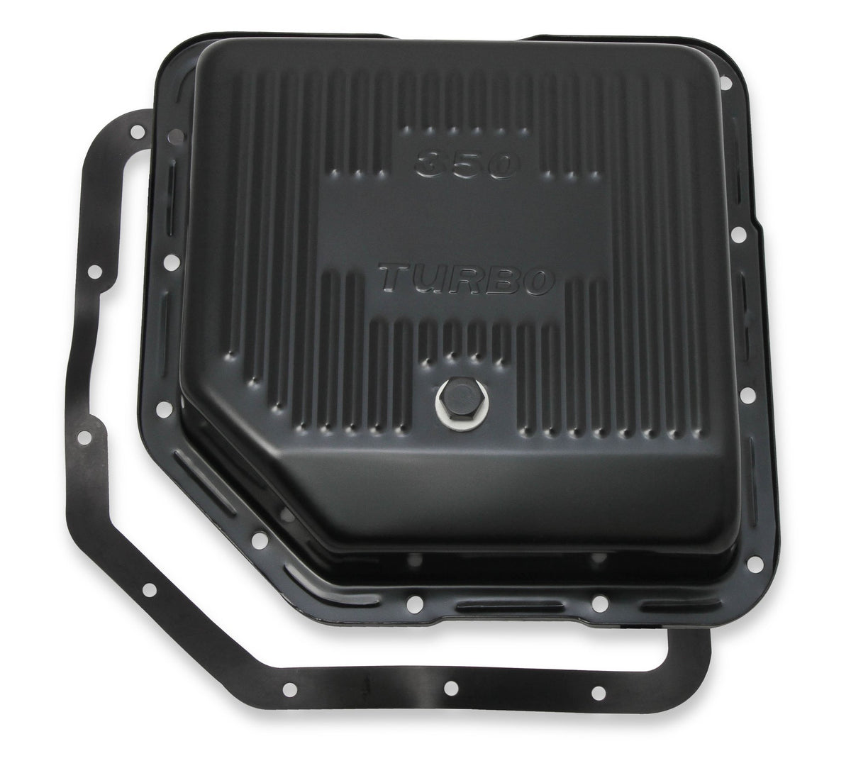 Mr. Gasket Transmission Oil Pan - Black Steel - 9765BMRG