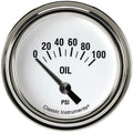 Classic Instruments White Hot 2-5/8" Oil Pressure Gauge - WH281SLF
